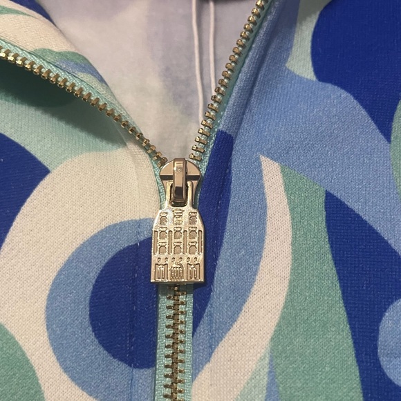 Hill House The Allie Zip-Up in Ocean Kaleidoscope Small - Picture 10 of 12